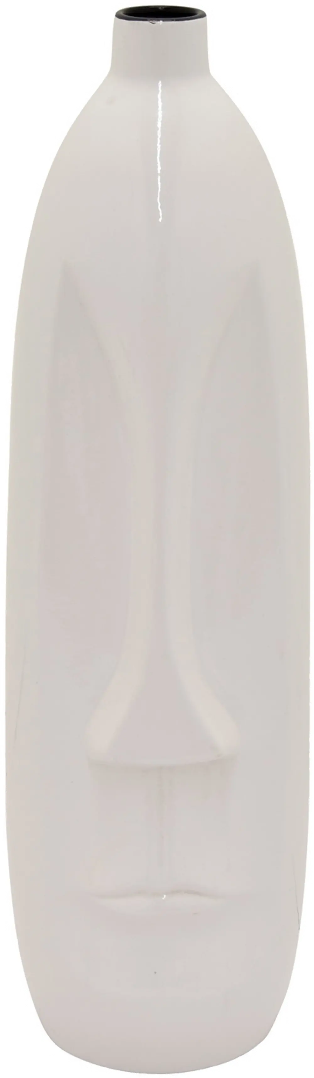 White Ceramic Vase with Hidden Face-1