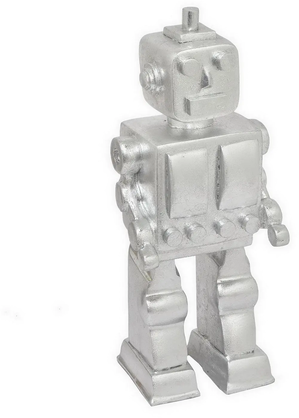 Silver Robot Tabletop Sculpture-1