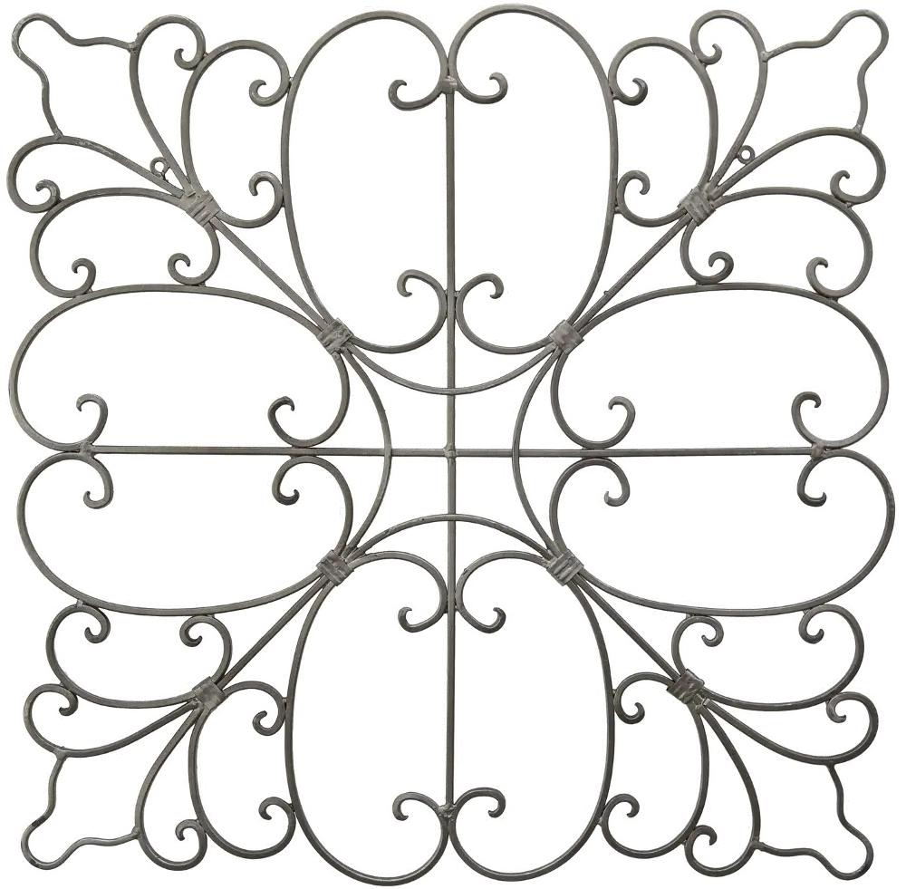 25 Inch Square Metal Wall Decoration-1
