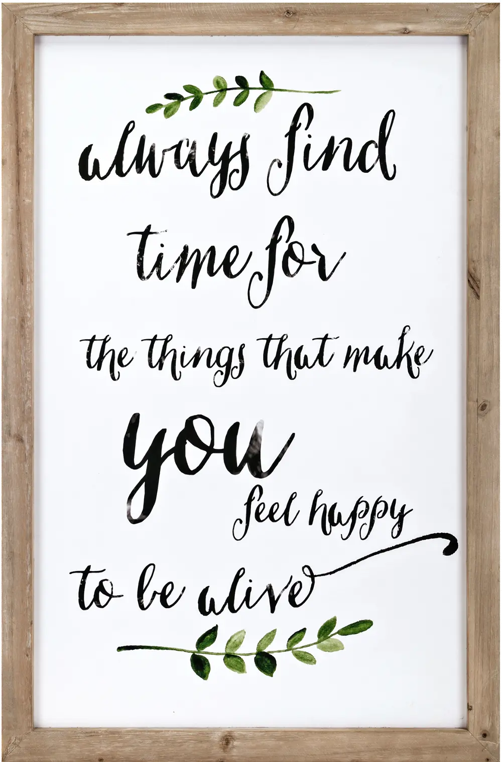 Always Find Time for Happiness Framed Wall Decor-1