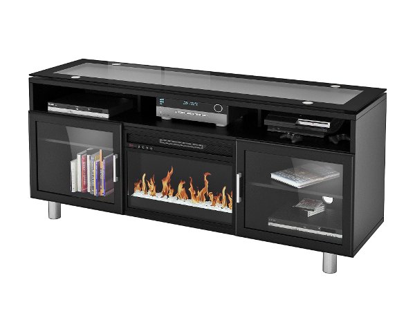 Electric Fireplaces Furniture Rc Willey 72 Inch Black Fireplace Media Tv Stand Ma