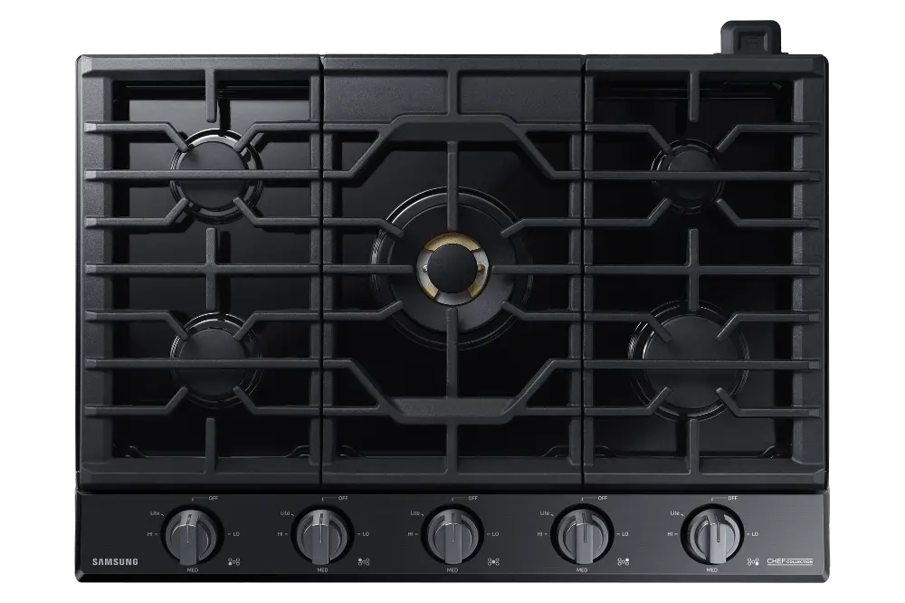 NA30N9755TM Samsung Chef 30 Inch Gas Cooktop - Black Stainless Steel-1