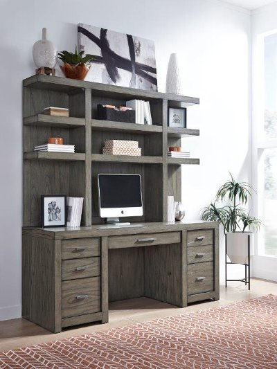 Greystone Modern Office Credenza And Hutch Modern Loft Rc