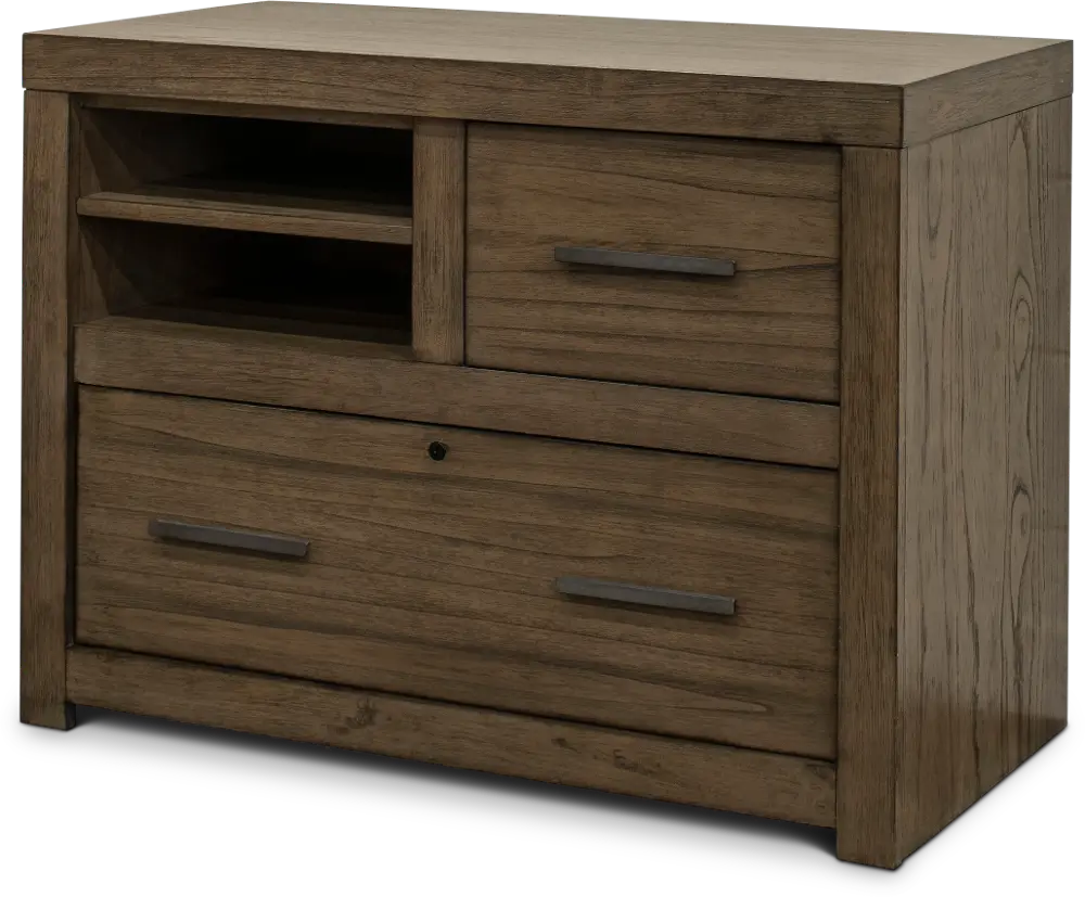 Modern Loft Greystone Bookcase File Cabinet-1