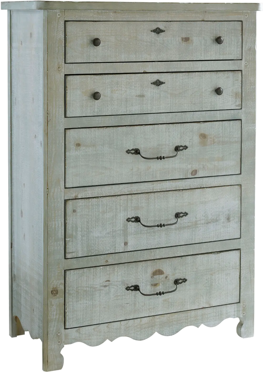 Farmhouse Mint Pine Chest of Drawers - Chatsworth-1