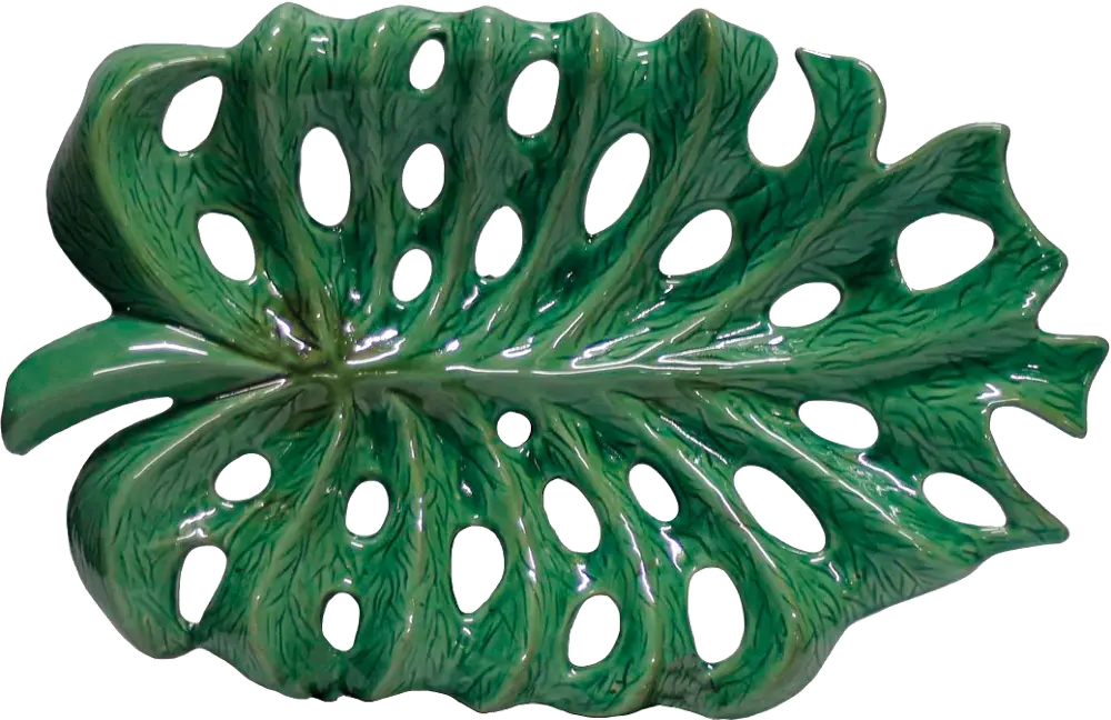 Green Palm Leaf Plate-1