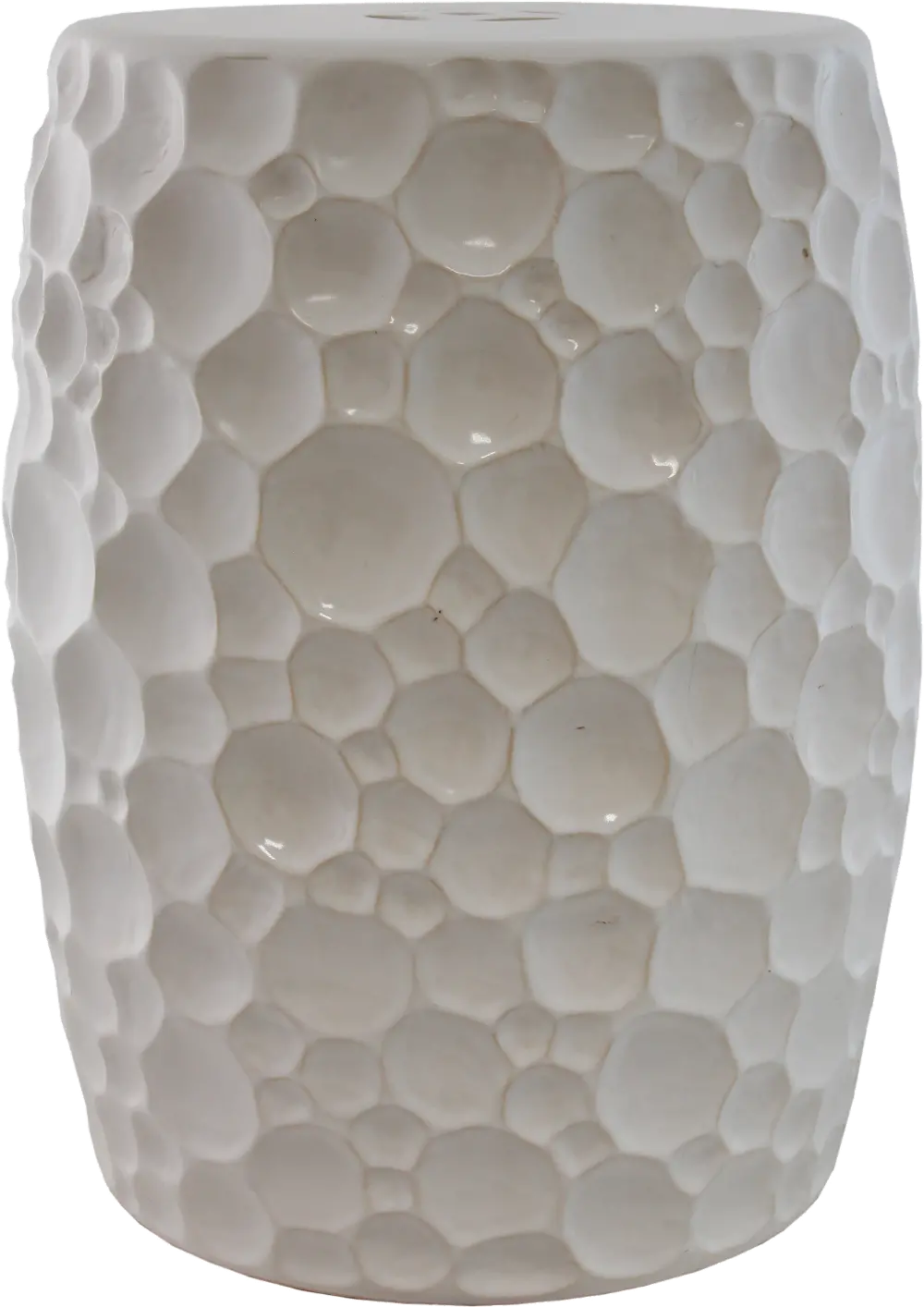 18 Inch White Ceramic Stool-1