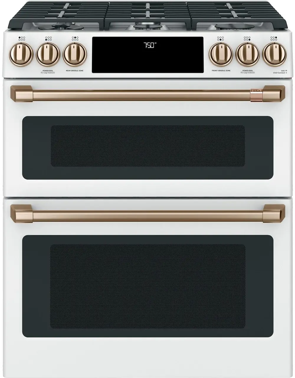 CGS750P4MW2 Cafe 7 cu ft Double Oven Gas Range - White-1