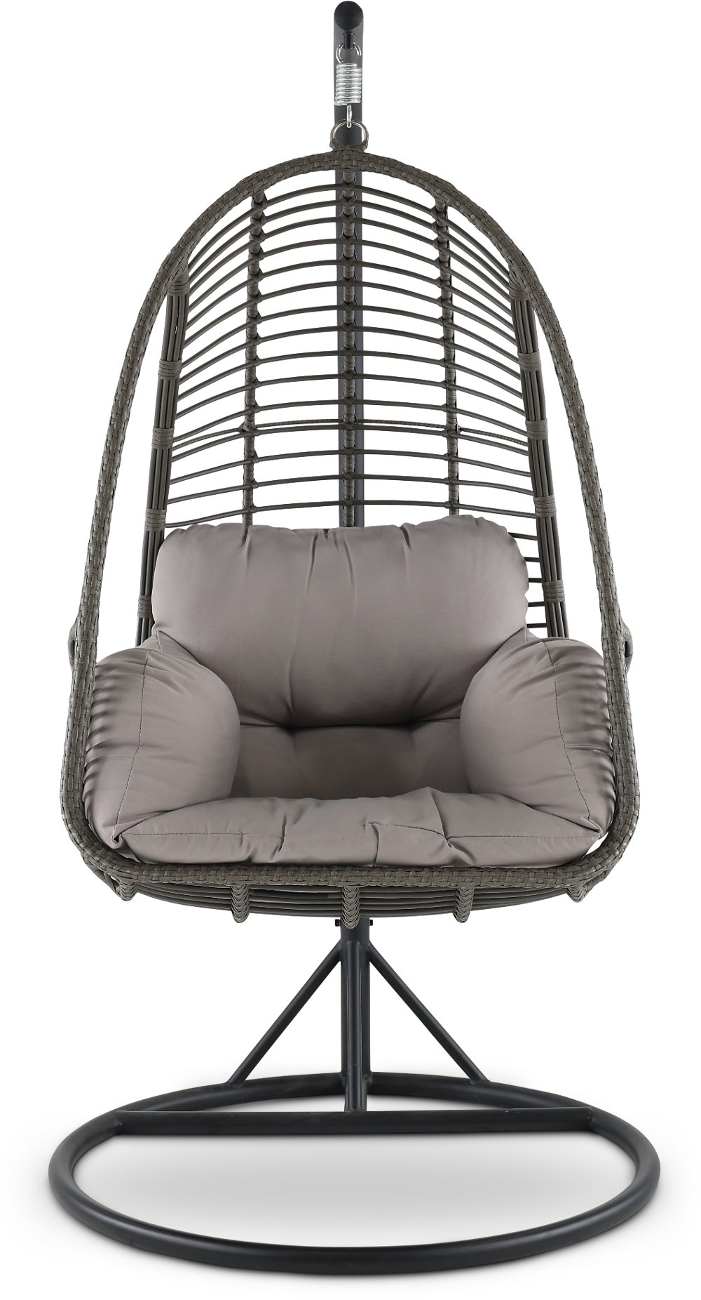 Metal Wicker Outdoor Hanging Chair with Cushion