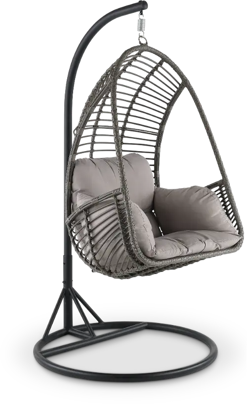 NewHome Egg Chair Cushion Hanging Basket Seat Cushion Egg Swing Chair Pad in Grey
