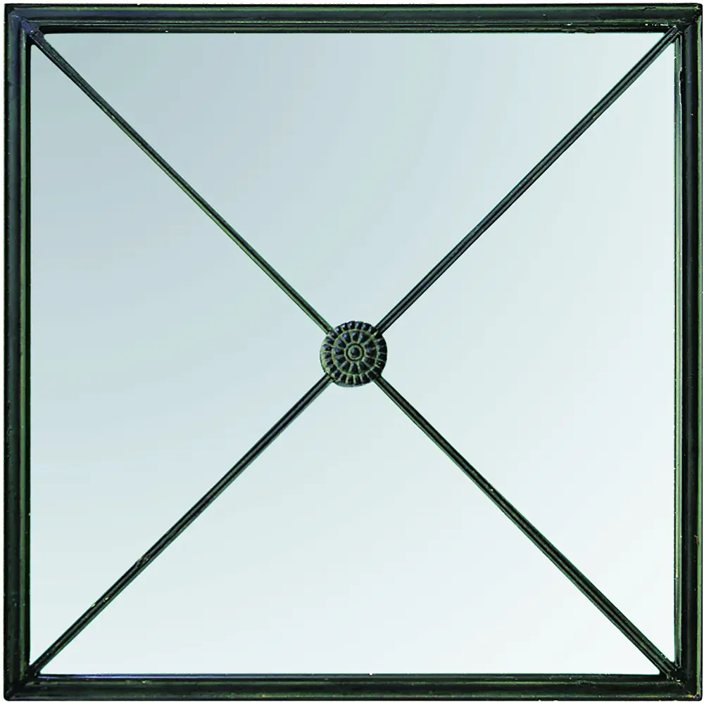 18 Inch Iron and Glass Wall Mirror-1