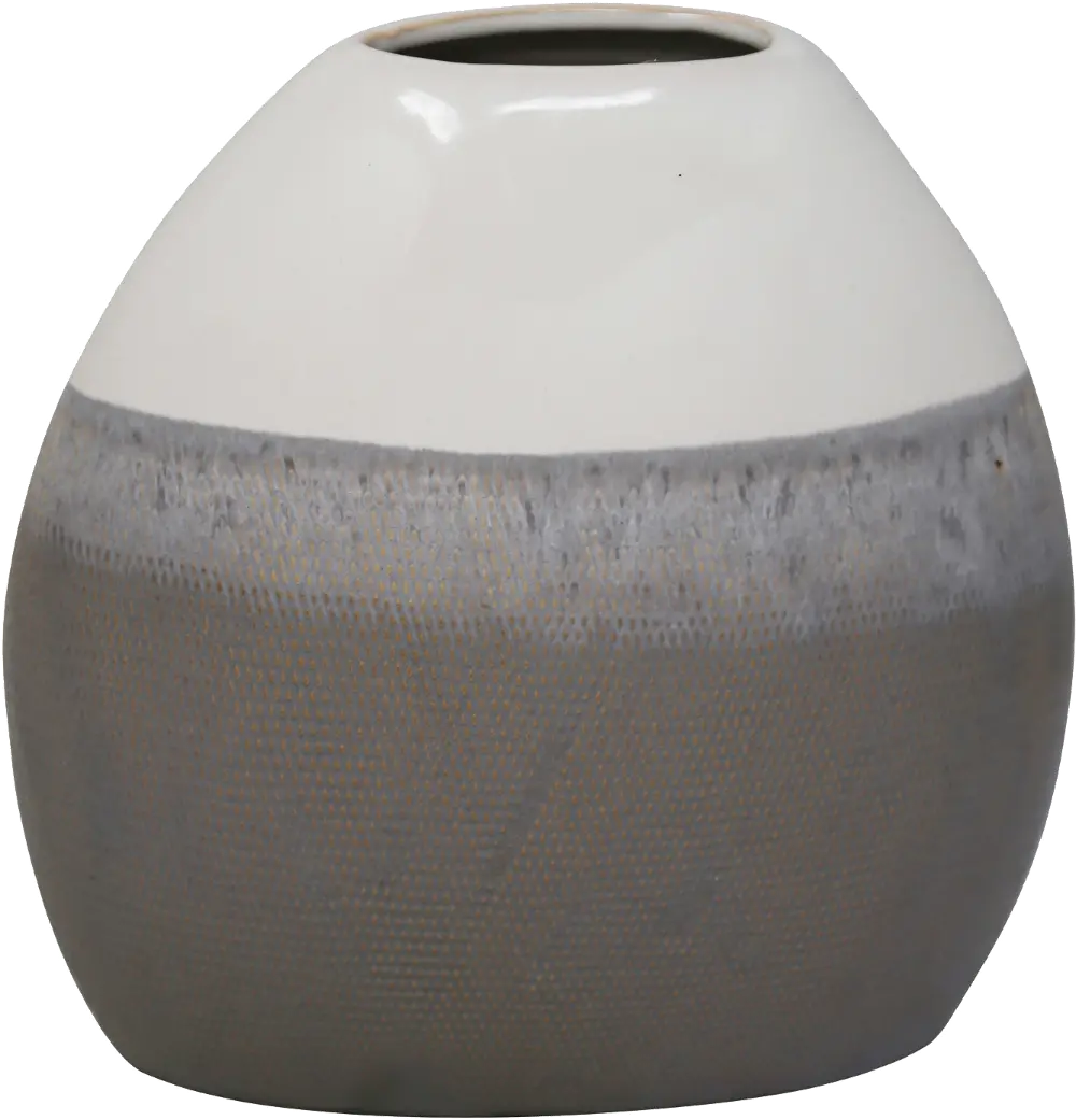 9 Inch Multi Gray Ceramic Vase-1