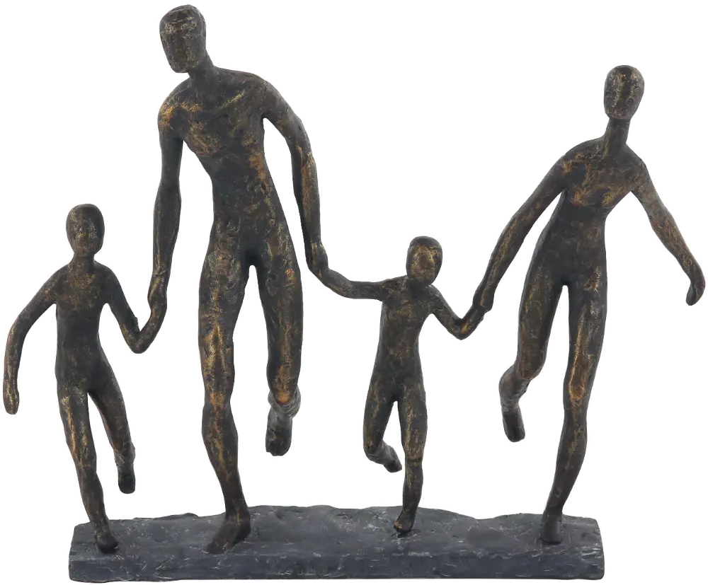 Family of Four Holding Hands Sculpture-1