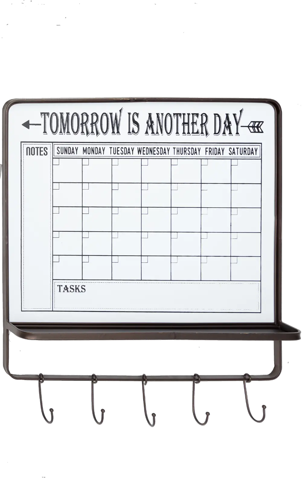 Metal Wall Calendar Sign with Hooks-1