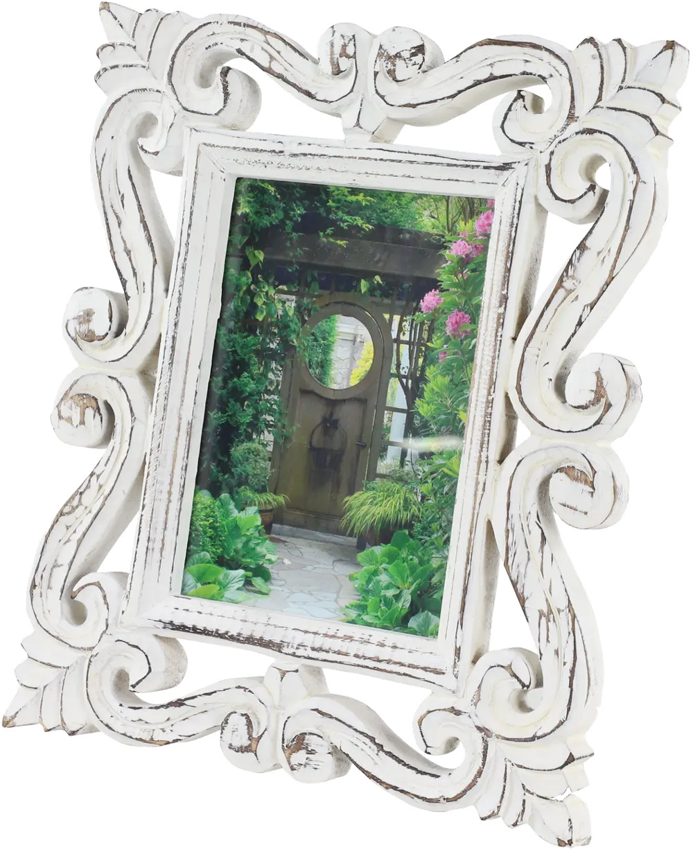 Distressed Wood Detailed Picture Frame-1