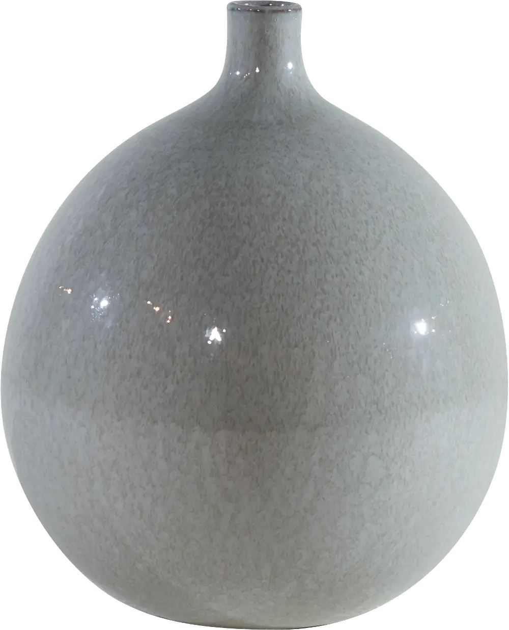 Magnolia Home Furniture Gray Ceramic Squat Vase-1