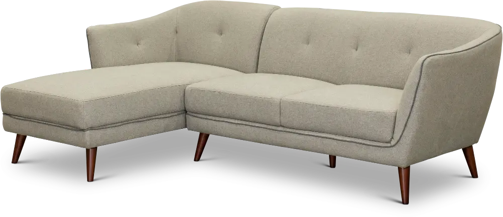 Light Gray Sectional Sofa with LAF Chaise - Avery-1