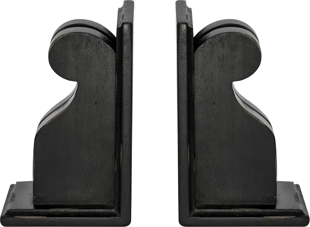 Magnolia Home Furniture Black Wood Lore Corbel Bookend Pair-1