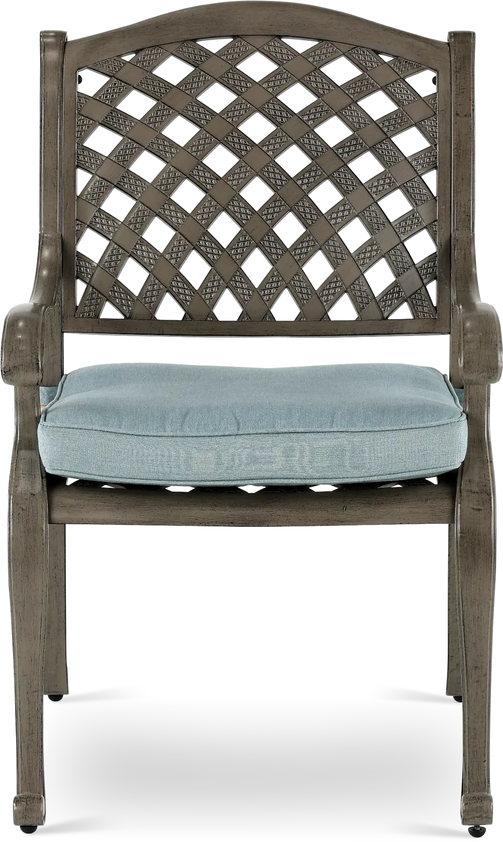 Macan Gray Metal Patio Dining Chair-1