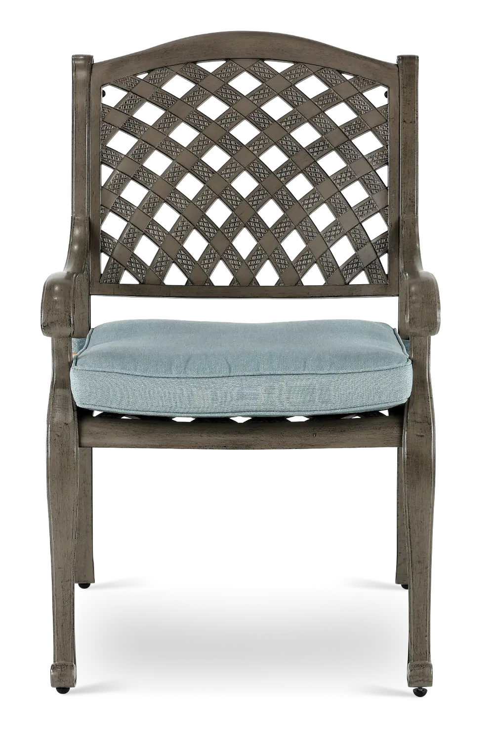 Macan Gray Metal Patio Dining Chair-1