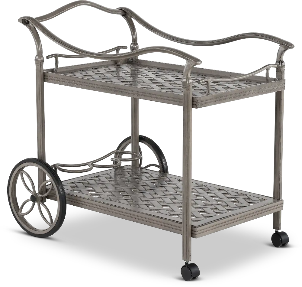 Macan Gray Metal Patio Tea Cart-1