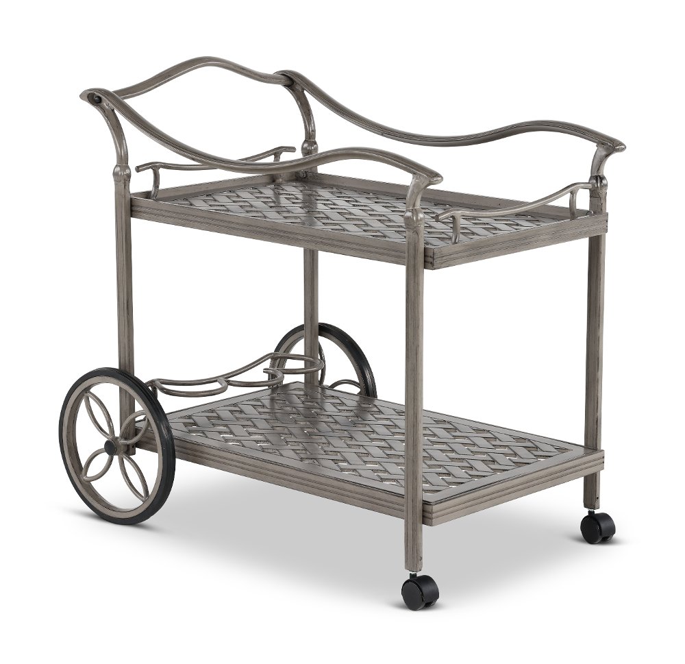 Macan Gray Patio Tea Cart