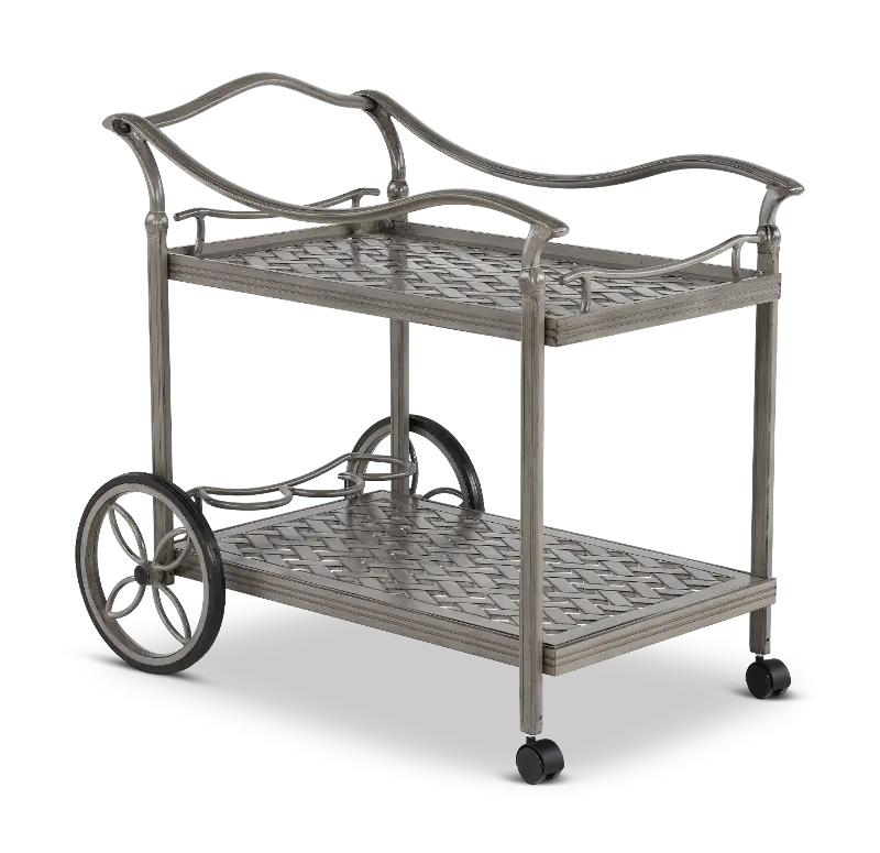 Macan Gray Patio Tea Cart