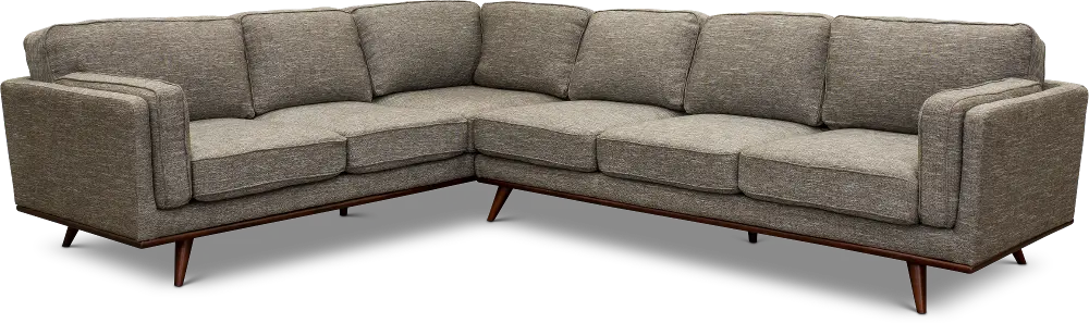 Gray 2 Piece Sectional Sofa with RAF Sofa - Camden-1