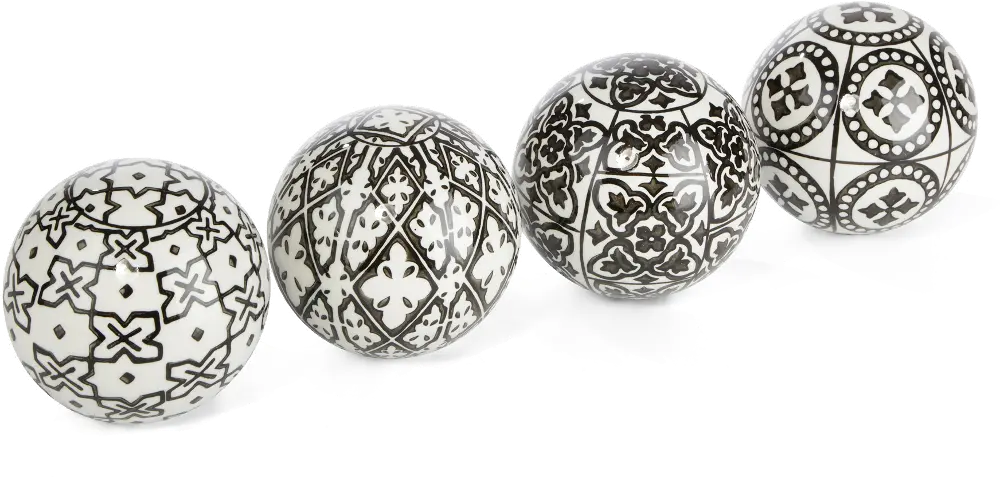 Assorted Black and White Deco Sphere-1