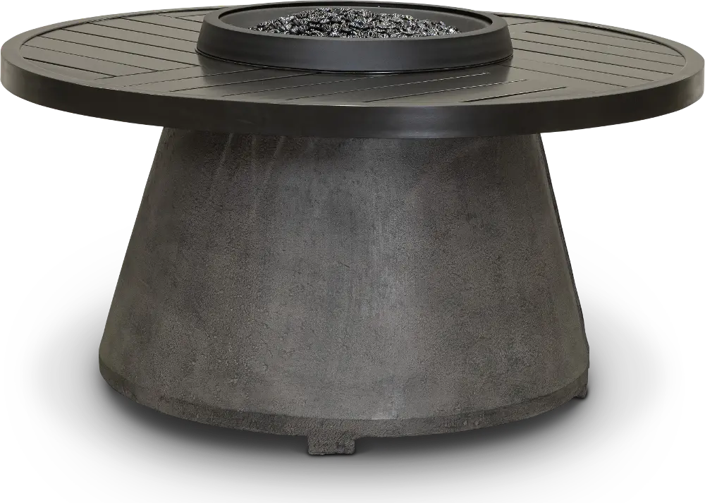 DELMAR/DRL00/FIRPIT Concrete Style 48 inch Round Fire Pit - Del Mar-1