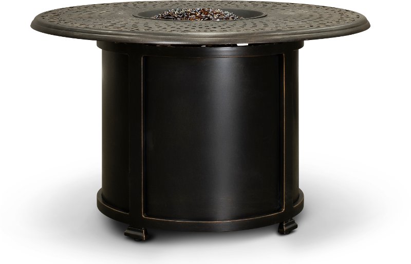 Traditional Round Patio Fire Pit, Rc Willey Patio Furniture With Fire Pit