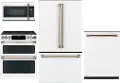 KIT Cafe 4 Piece Kitchen Appliance Package with Electric Range - White 