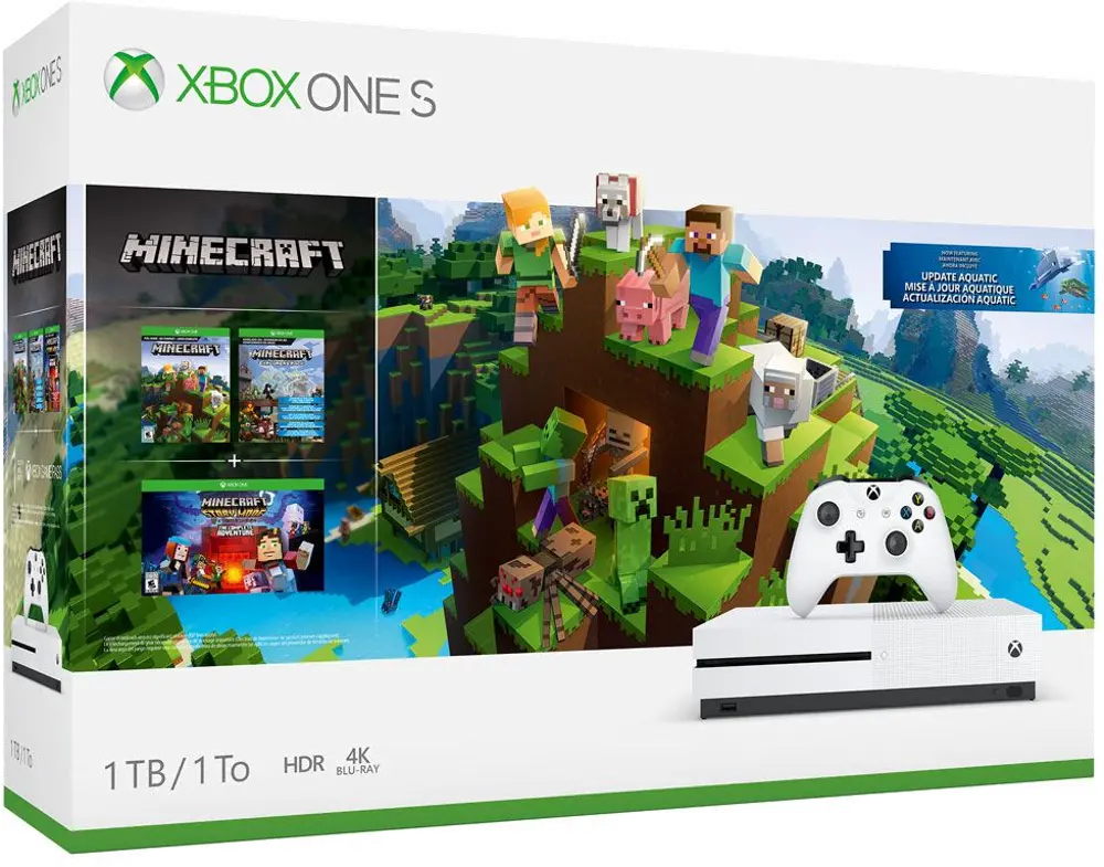XB1S/1TB_MINE_BUNDLE Minecraft 1TB Xbox One S Bundle - White-1