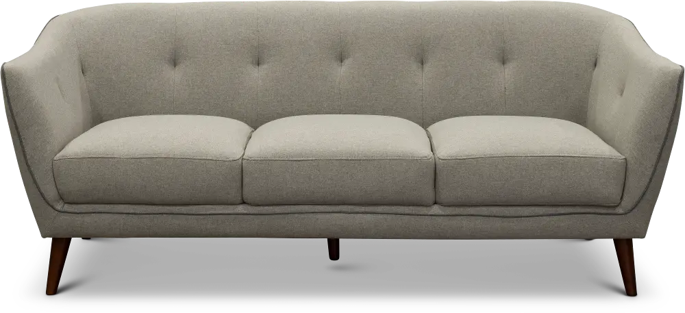 Mid Century Modern Light Gray Sofa - Avery-1