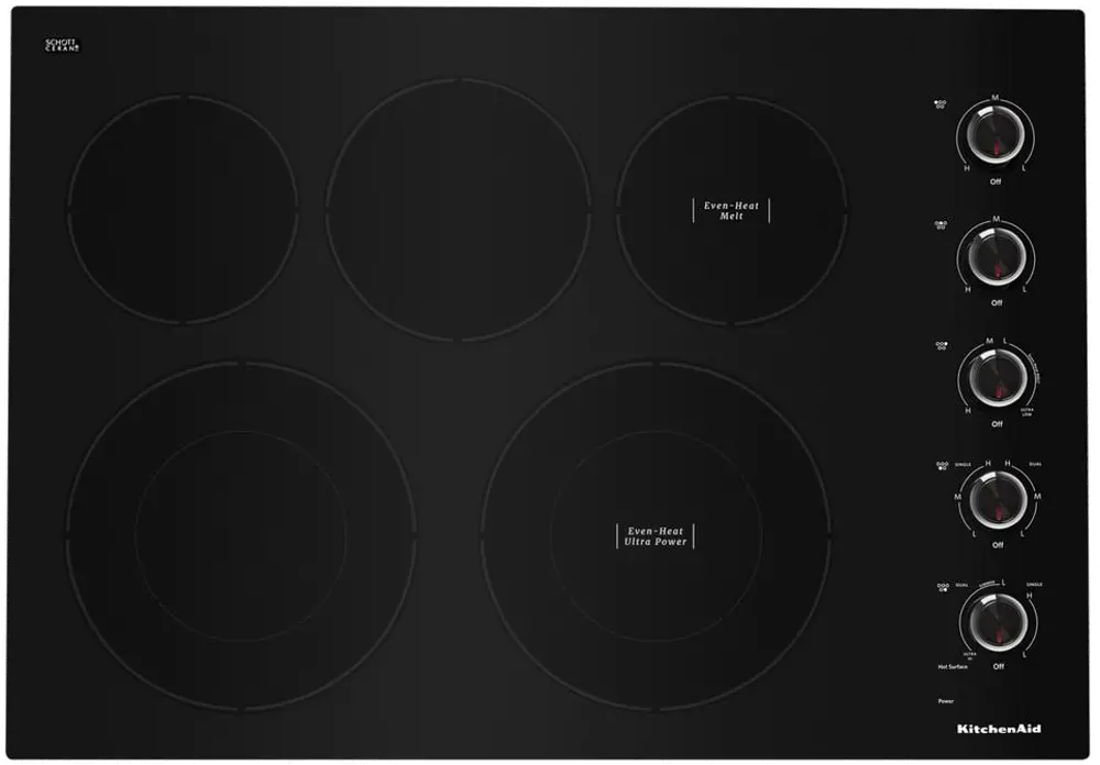 KCES550HBL KitchenAid Smooth Electric Cooktop - 30 Inch, Black-1