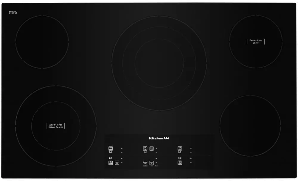 KCES956HBL KitchenAid 36 Inch Smart Smoothtop Electric Cooktop - Black-1