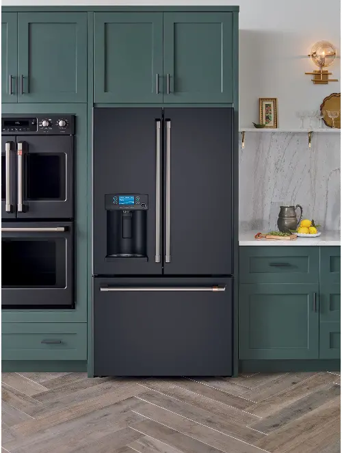 Cafe 27.8 Cu ft French Door Refrigerator - Matte Black