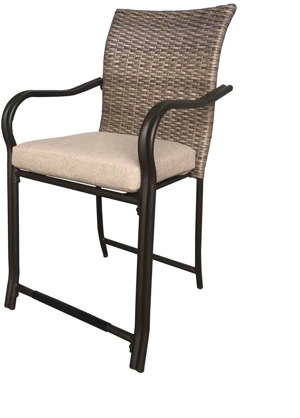 Wicker Patio Bar Chair - Oxford-1