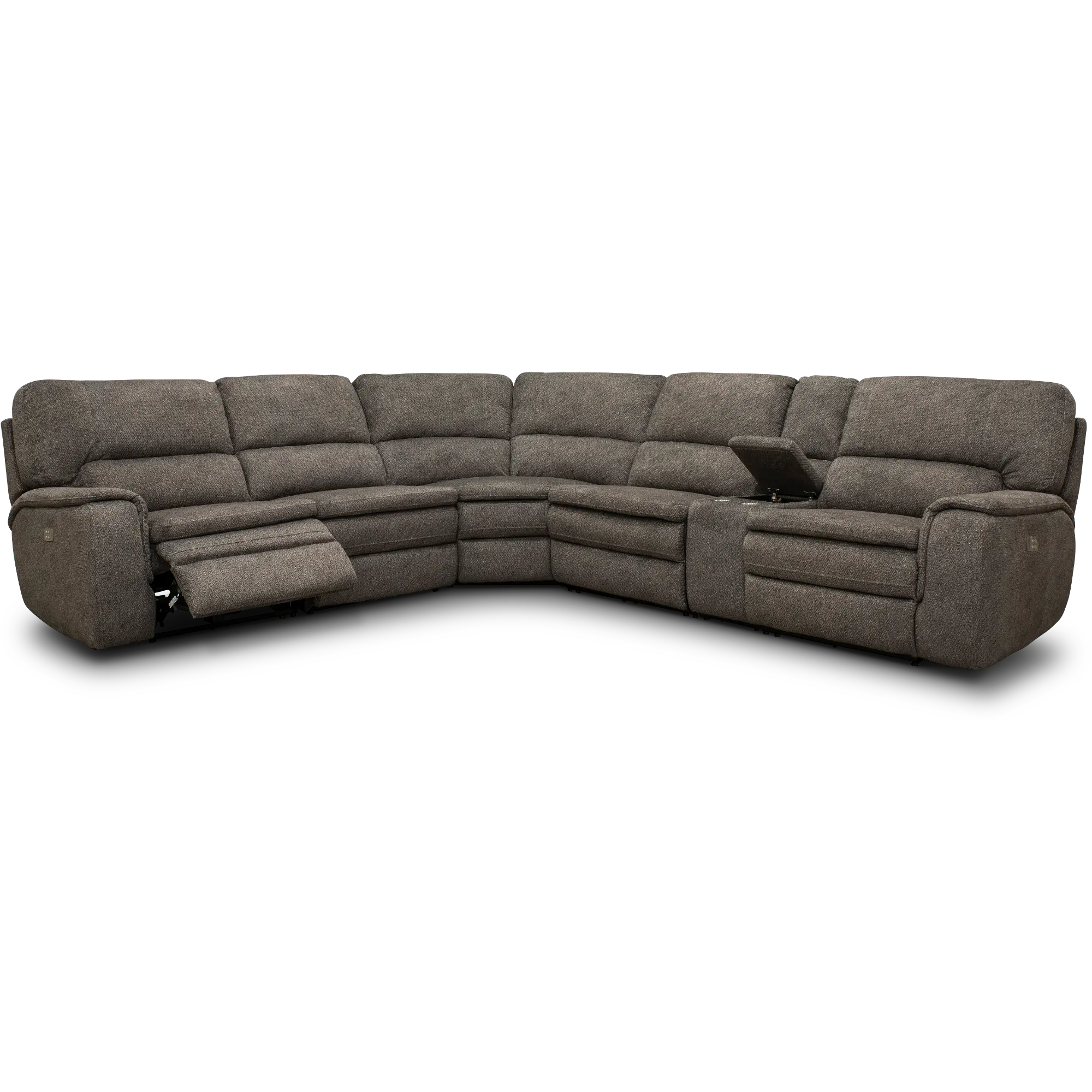 Cyprus Silver Gray 6 Piece Power Reclining Sectional-1