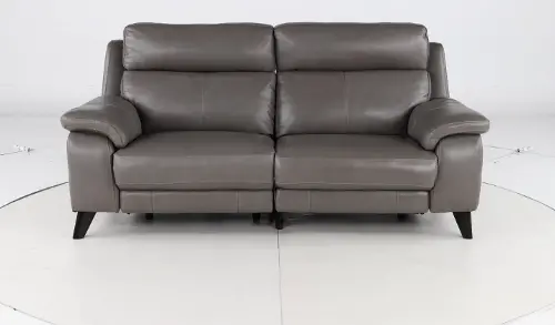 Small gray leather discount recliner