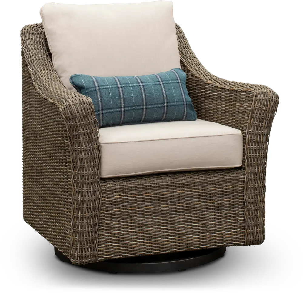 AGX15823P03 Oak Grove Woven Wicker Swivel Patio Chair-1