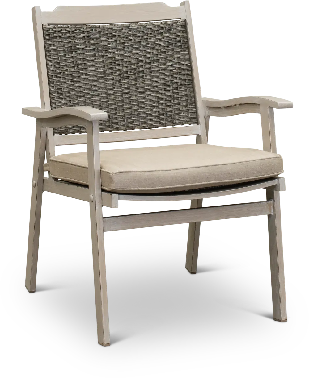 AFV05100P02/ARMCHAIR White Washed Patio Armchair - Lake House-1