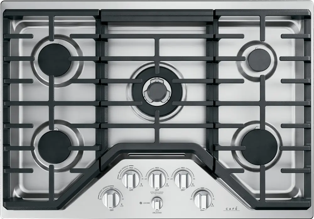 CGP95302MS1 Cafe 30 Inch Gas Cooktop - Stainless Steel-1