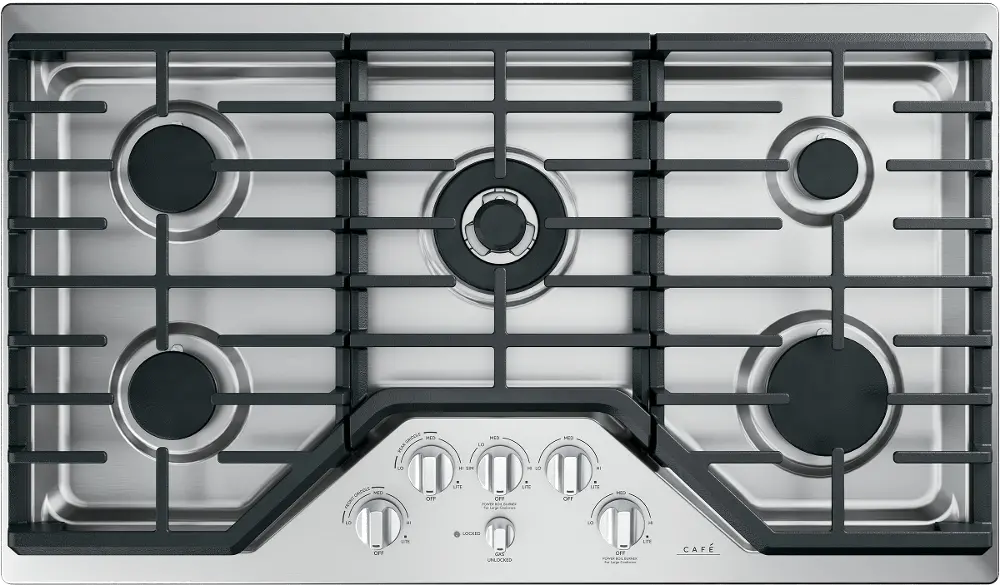 CGP95362MS1 Cafe 36 Inch Gas Cooktop - Stainless Steel-1