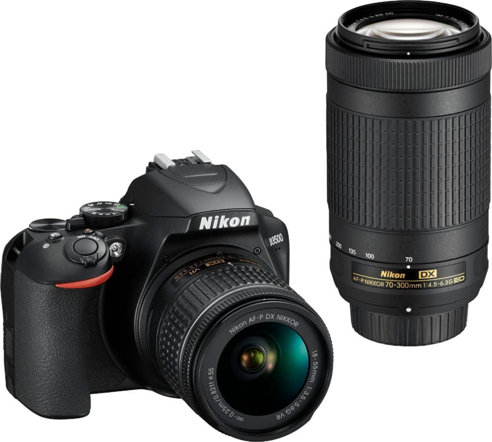 Nikon D3500 Digital Camera with 18-55mm and 70-300mm Lenses