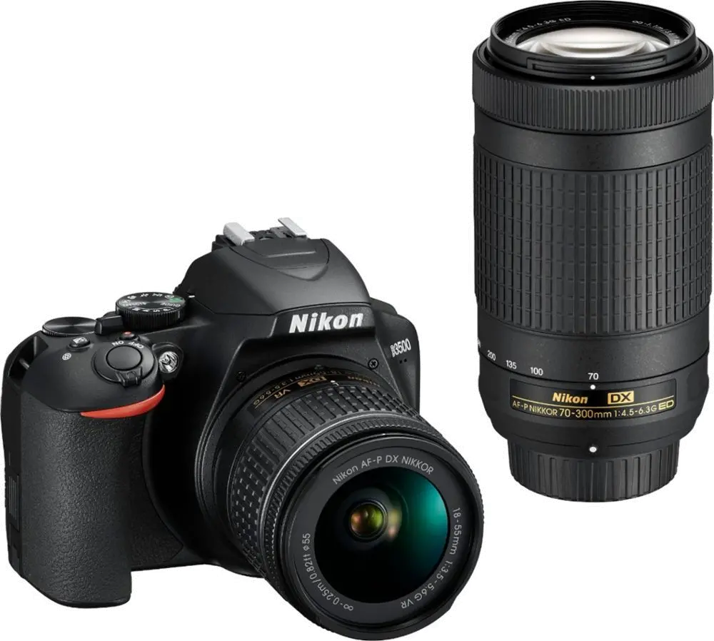 D3500,BLK,X2-LENS Nikon D3500 Digital Camera with 18-55mm and 70-300mm Lenses-1