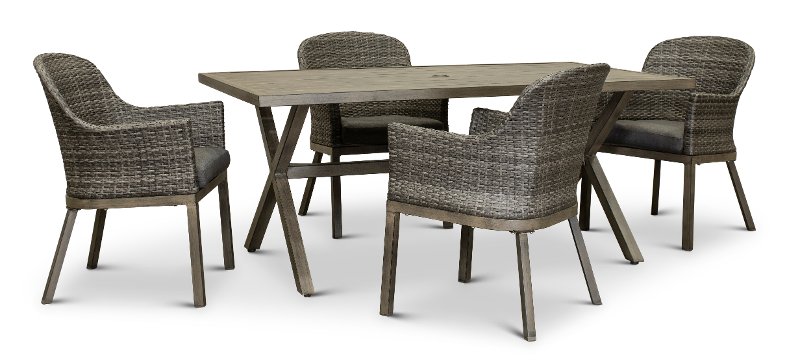 Dark Gray 5 Piece Patio Dining Set Lakeside Rc Willey Furniture Dark Gray 5 Piece Patio Dining Set Lakeside Rc Willey Furniture
