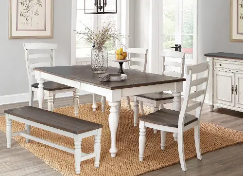 Bourbon County White Two Tone Dining Chair RC Willey