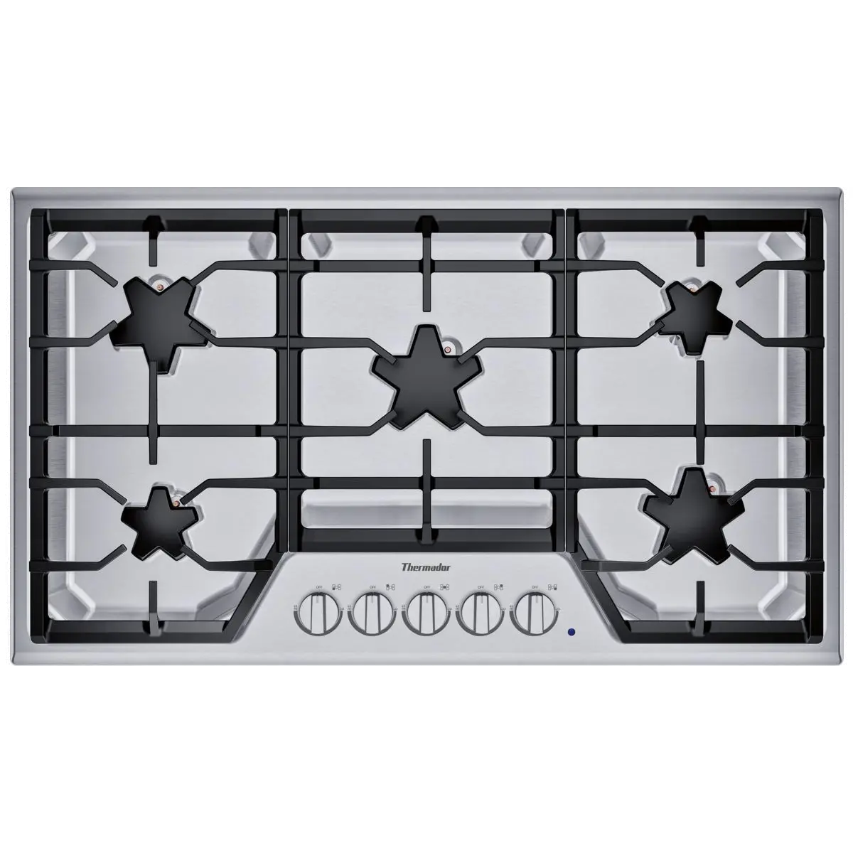 SGS365TS Thermador Masterpiece 36 Inch Gas Cooktop with Continuous Grates - Stainless Steel-1