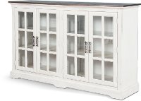 French Country White Two Tone Dining Room Sideboard Bourbon